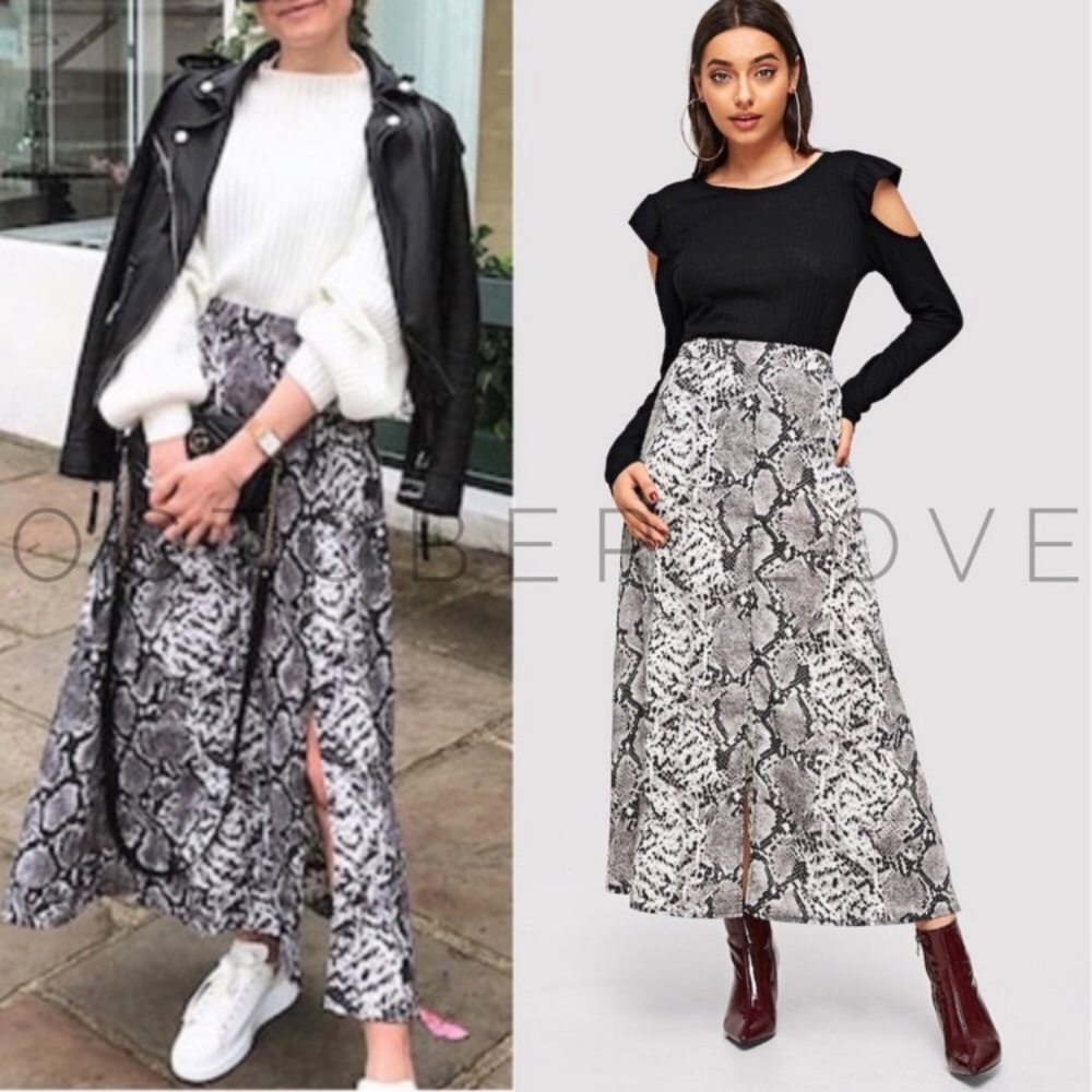 Snake Skin Patterned Skirt